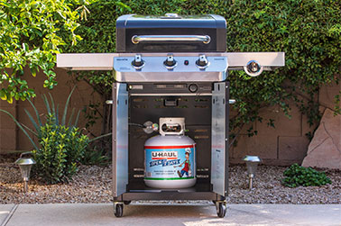 A propane grill