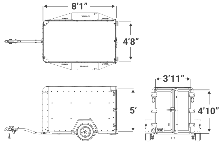 5' x 8' Cargo Trailer