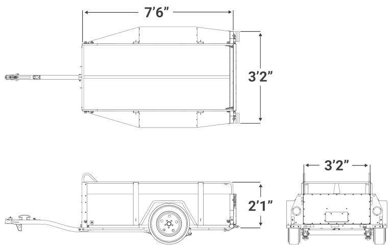 4' x 7' Utility Trailer