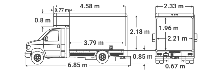 Camion de 15 pi
