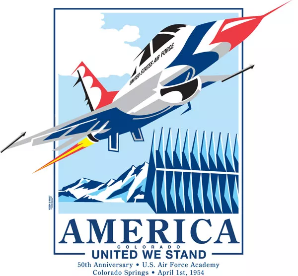 U.S. Air Force 50th Anniversary, April 1, 1954 - U.S. Air Force Academy, Colorado Springs, CO