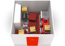 Digital rendering of a medium U-Haul storage unit