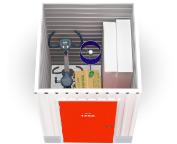 Digital rendering of a small U-Haul storage unit